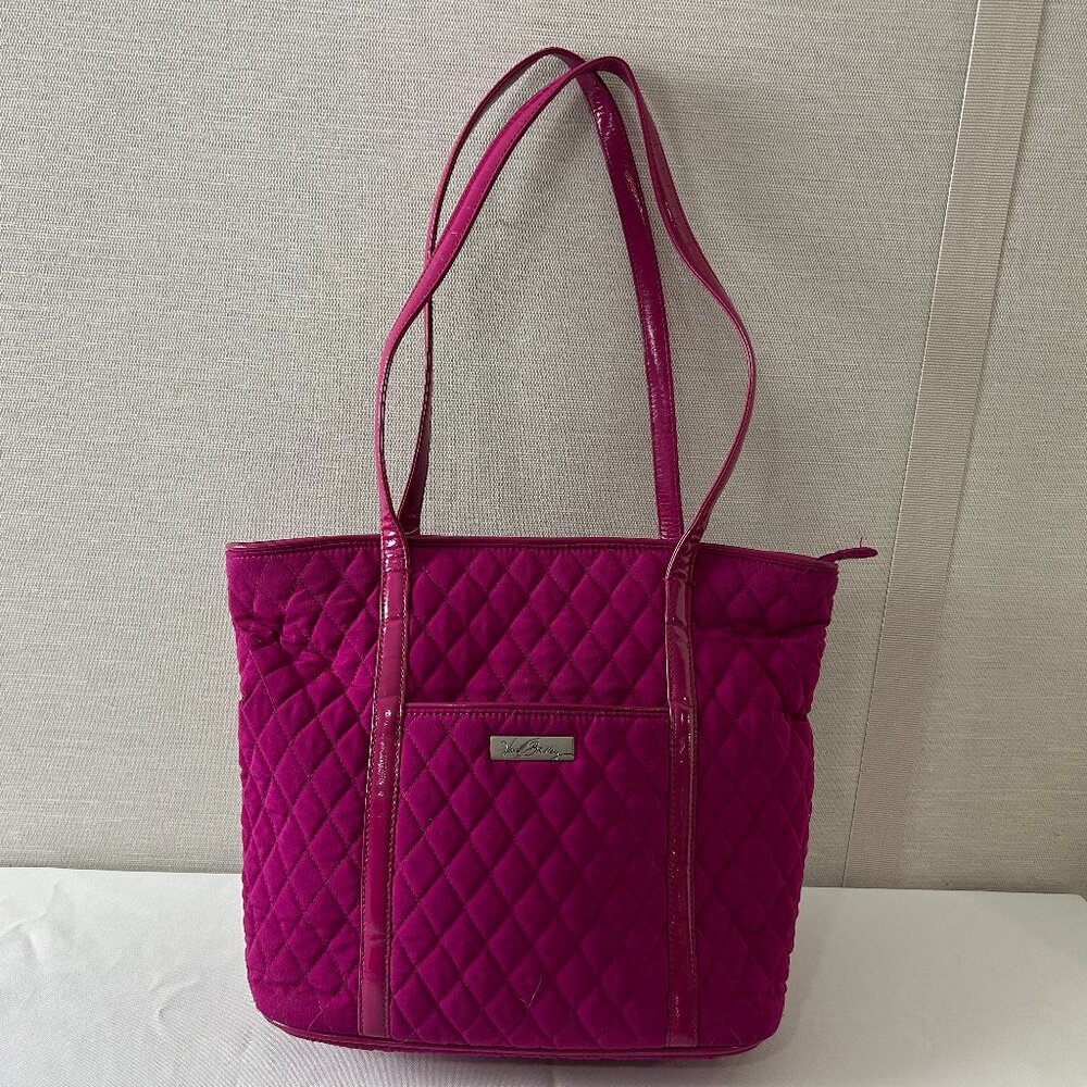 Vera Bradley Quilted Magenta Shoulder Tote